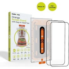 Mobile Origin Orange Screen Guard iPhone 15 2ks s aplikátorem SGA-F-i15-2pk