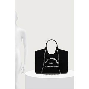 KARL LAGERFELD шопинг чанта дамска от памук (B3W50068) - answear - 293,18 лв