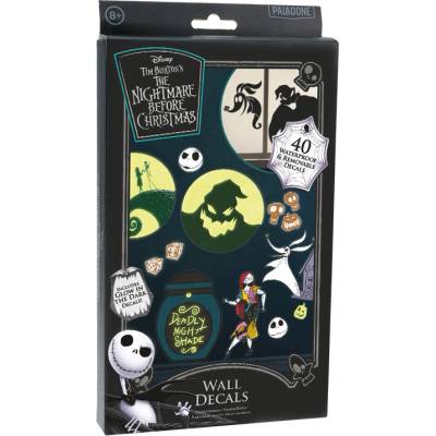 CurePink: | Samolepky na zeď - svítící ve tmě Disney|Nightmare Before Christmas|Ukradené Vánoce: 40 samolepek (23 x 44 x 1 cm) [PP11192NBC]