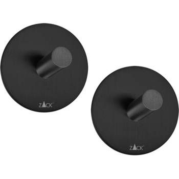 ZACK Закачалка за кърпи, 4, 5 см, комплект от 2, черен, неръждаема стомана, Zack (ZACK40354)