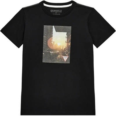 GUESS Тениска в черно за момче със снимка и лого Guess