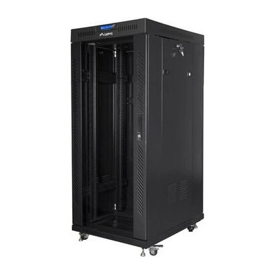Lanberg Комуникационен шкаф, Lanberg rack cabinet 19" free-standing 27U / 600x800 self-assembly flat pack with glass door LCD, bl (FF01-6827-12BL)
