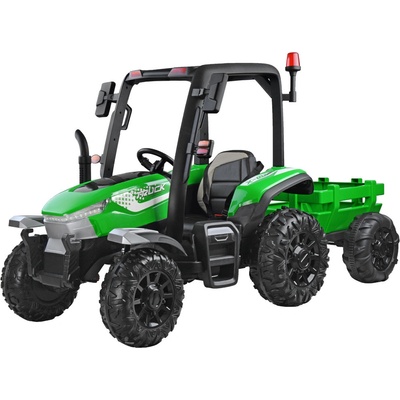 Mamido elektrický traktor s prívesom BLT zelený