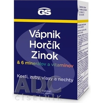 GS Vápník Hořčík Zinok 30 tabliet