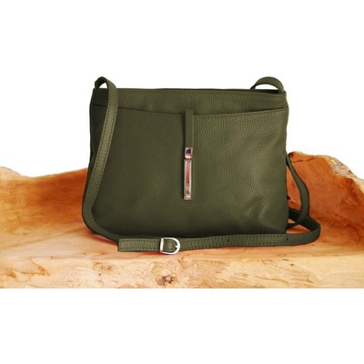 MaxFly kožená kabelka 5085 zelená khaki