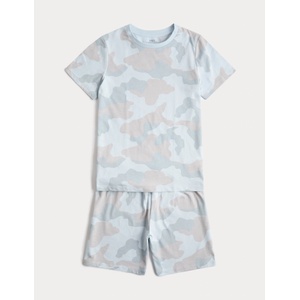 Marks & Spencer Къса детска пижама с камуфлажен мотив (1-16 години) Marks & Spencer сива Marks & Spencer | Siv | Момчешки | 9-10 години