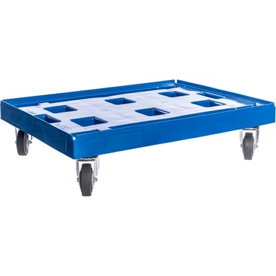 PK Group Vozík pod přepravky XL 800x600 4 otočné GU kolečka 100 mm Barvy: Modrá – Zboží Mobilmania