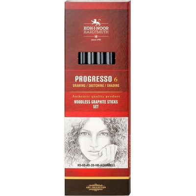 Koh-i-noor 8755 souprava pastelek v laku Progresso 6 ks