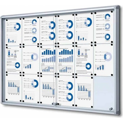 A-Z Reklama CZ Informační Vitrína s posuvnými dvířky s protipožární certifikací, SCSL18xA4 - pro 18 x A4
