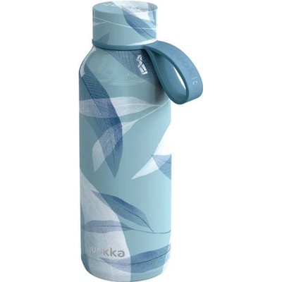 Quokka Solid Nerezová fľaša termoska s pútkom Blue Wind 510 ml