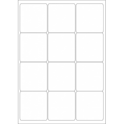 Print etikety 66x70mm biele