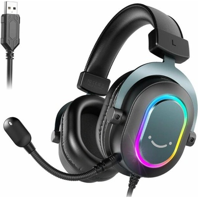 h6 7.1 usb геймърски слушалки с rgb и микрофон (h6) (h6)