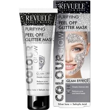 Revuele Purifying peel off glitter mask čistiaca 80 ml