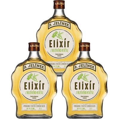 Rudolf Jelínek Elixír z Bezového Květu 14,7% 3 x 0,7 l (holá láhev)