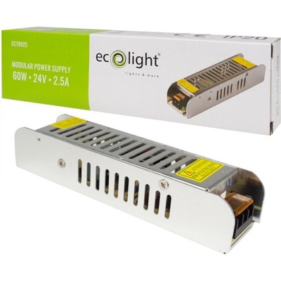 Modulárny napájací zdroj pre LED pásky 60W 24V 2,5A IP20 SLIM Ecolight