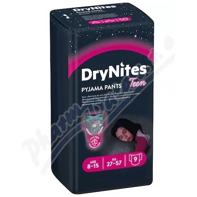DryNites abs. pre dievčatá 8-15 rokov/27-57 kg/9 ks