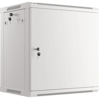 Lanberg rack cabinet 19" wall-mount 12U/600x450 for self-assembly with metal door grey (flat pack) (WF01-6412-00S)