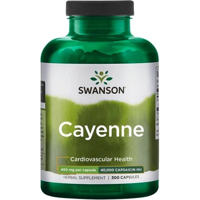 Swanson Cayenne Kajenský pepř 450 mg 300 kapslí