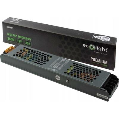 LED zdroj 360W 12V SLIM PREMIUM LINE ECOLIGHT TRANSFORMÁTOR PRO LED