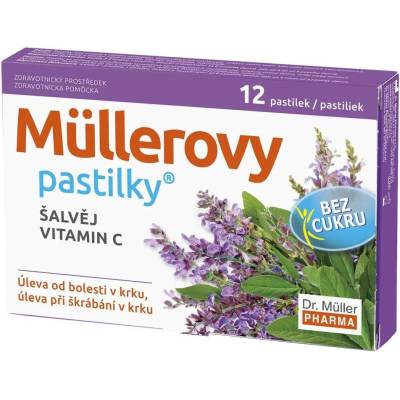 Dr.Müller Pastilky se šalvějí bez cukru ZP 12 pastilek