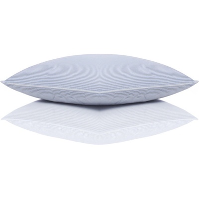 Polštáře a peřiny.cz Péřový polštář Deluxe modro-bílý proužek 40x40