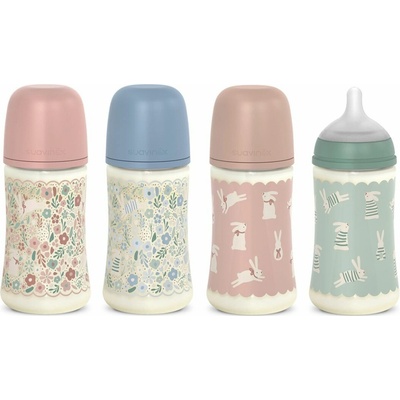 Suavinex Kojenecká láhev Wonderland fyziol průtok M 270 ml