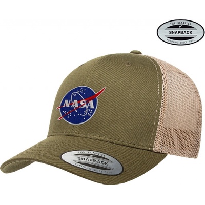 HYBRIS PRODUCTION AB NASA Insignia Premium Trucker olivová/béžová