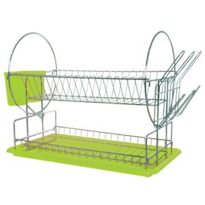 ECE METAL G-Сушилник за чинии 2ет ЗЕЛЕН 23.5x42xh36cm (71021S-1-G) (018598)
