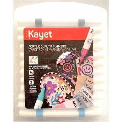Popisovače Promarkery Kayet 24 ks akrylové popisovače