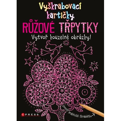 Vyškrabovací kartičky RŮŽOVÉ TŘPYTKY