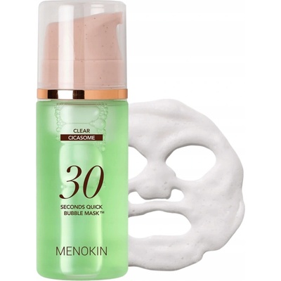 MENOKIN 30 Seconds Quick Bubble Mask Clear Upokojujúca penová maska na tvár 95 ml