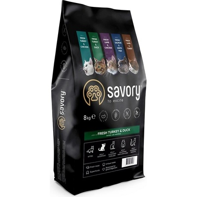 Savory Adult Cat Fresh Turkey & Duck 8 kg