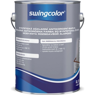 Swingcolor Základná antikorózna farba syntetická 2,5L šedá