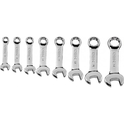 Neo Tools Ploché-očkové klíče krátké 8-19 mm sada 8 ks 09-791