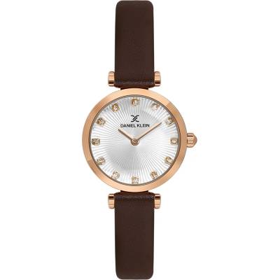 Daniel Klein DK. 1.13919-5 - Дамски, Кварц, 37mm, Кафява кожа, Кристали, 3 ATM - Premium