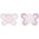 Chicco Physio Comfort 2-6 m биберон Girl-Dots/Rabbit 2 бр