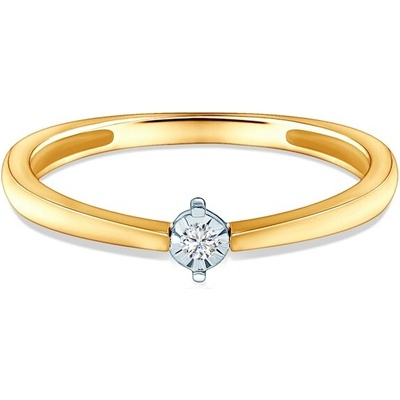 Savicki Zásnubný prsteň dvojfarebné zlato diamant SAVPI KU 34244 Z