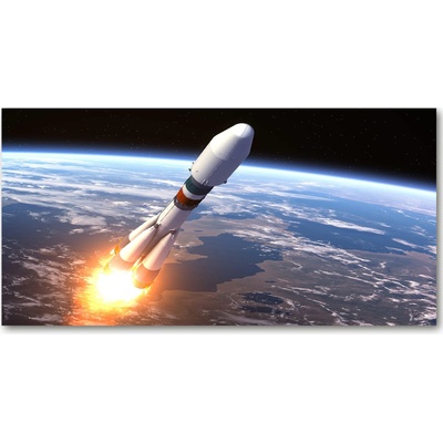 Fotoobraz na skle kozmická raketa 100x50 cm