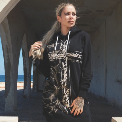Yakuza dámske šaty s kapucňou Crossrose GKB 23114 black
