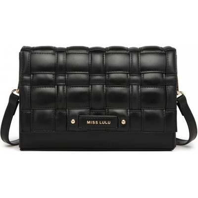 Miss Lulu Prošívaná crossbody kabelka elegantní černá