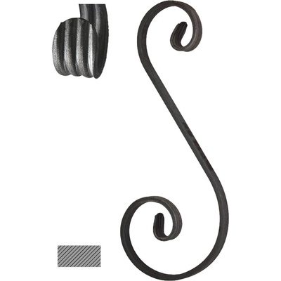 Esko 300 x 120/75 mm, 12 x 6 mm, široké rozkutie