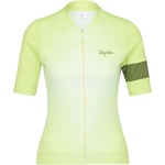 Rapha Дамска фланелка с къс ръкав за колоездене Rapha Women's Core Jersey Cycling jersey - Silver / Yellow (156-2650-1412)
