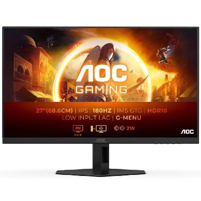 Монитор AOC 27G4XE, 27" (68.58cm) IPS панел, 180Hz, Full HD, 1ms, 80 000 000: 1, 300cd/m2, DisplayPort, HDMI (27G4XE)