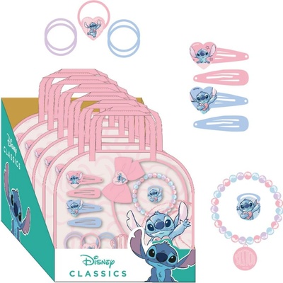 Cerdá Set doplnkov do vlasov Stitch 12ks ružová