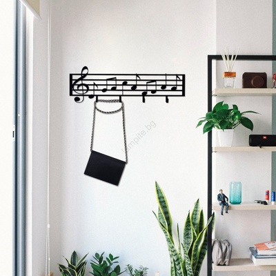 Asir Стенна закачалка 60x19 см бележки метал (AS1964)