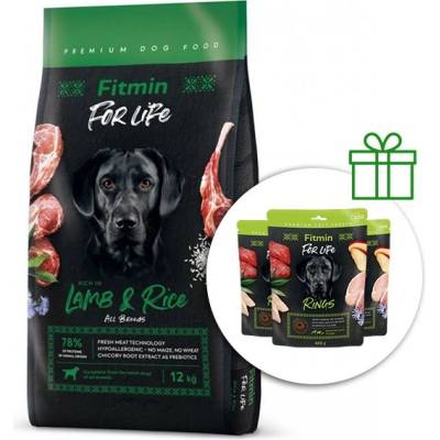 Fitmin FOR LIFE Lamb & Rice 12 kg + 3x Fitmin For Life Rings БЕЗПЛАТНО