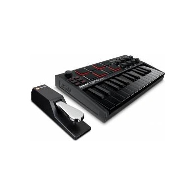 AKAI Midi Controller + Sustain Pedal Bundle - MPKMINI3B