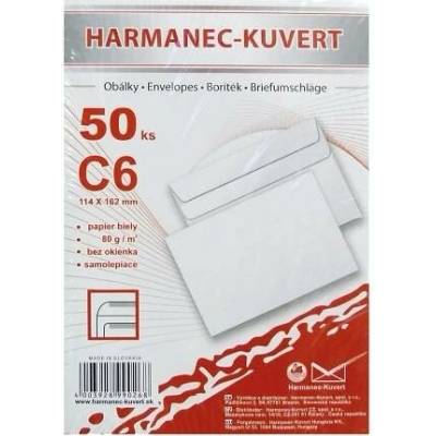 BREZNO Obálka C6 bílá 50ks