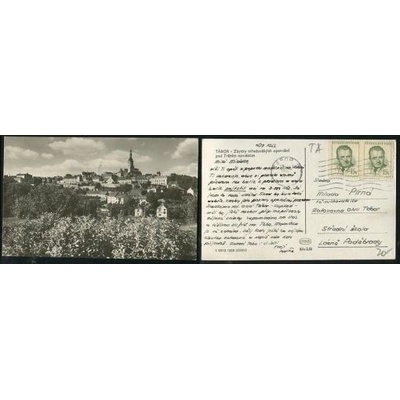 TÁBOR. Zbytky středověkých opevnění pod Tržním náměstím. 1953.