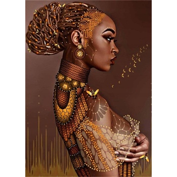 Norimpex - Puzzle Diamant painting: Woman with a bun 30x40cm - 1 - 39 piese